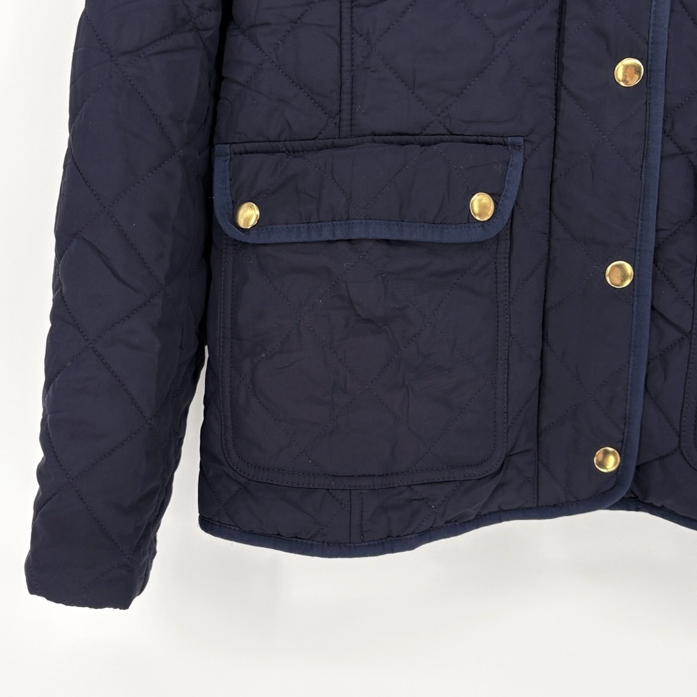 J.CREW Quilted Navy Blue Puffer Field Jacket S - Picture 6 of 10